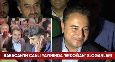Babacan'ın canlı yayınında 'Erdoğan' sloganları