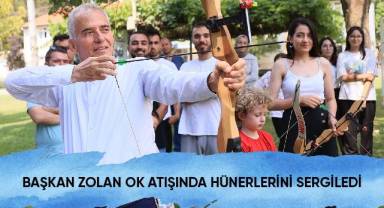 Başkan Zolan ok atışında hünerlerini sergiledi