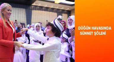 Düğün havasında sünnet şöleni