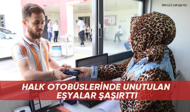 Halk otobüslerinde unutulan eşyalar şaşırttı
