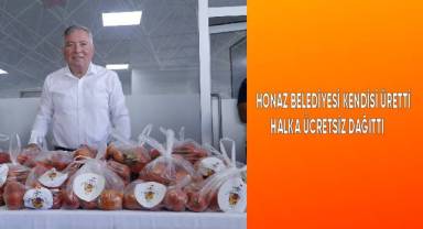 Honaz belediyesi kendisi üretti halka ücretsiz dağıttı