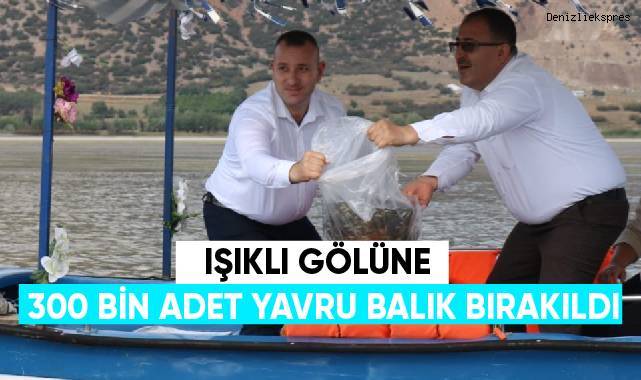 Işıklı Gölüne 300 bin adet yavru balık bırakıldı