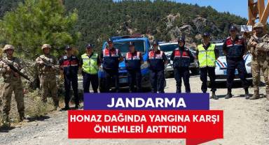 Jandarma Honaz Dağında yangına karşı önlemleri artırdı