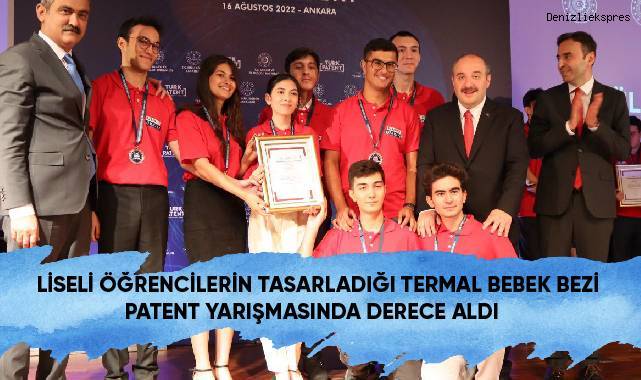 LİSELİ ÖĞRENCİLERİN TASARLADIĞI TERMAL BEBEK BEZİ PATENT YARIŞMASINDA DERECE ALDI