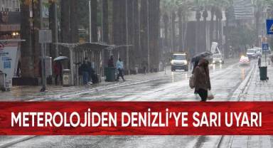 Meteorolojiden Denizli’ye sarı uyarı