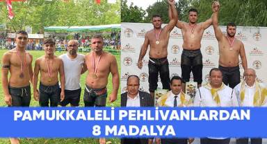 Pamukkaleli Pehlivanlardan 8 Madalya