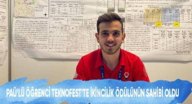 PAÜ’lü öğrenci TEKNOFEST’te ikincilik ödülünün sahibi oldu