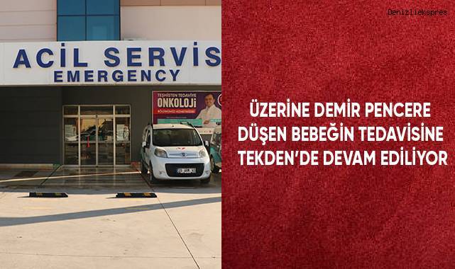 Üzerine demir pencere düşen bebeğin tedavisine Tekden'de devam ediliyor