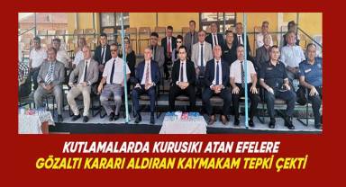 100. yıl kutlamalarında ateşlenen kuru sıkı silahlar, Belediye Başkanı ile Kaymakamı karşı karşıya getirdi