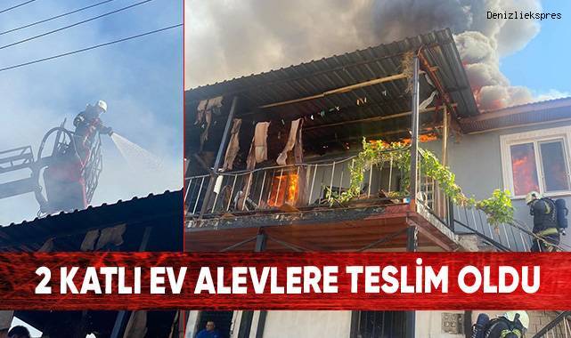2 katlı ev alevlere teslim oldu