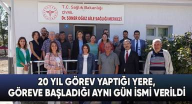20 Yıl Görev Yaptığı Yere, Göreve Başladığı Aynı Gün İsmi Verildi