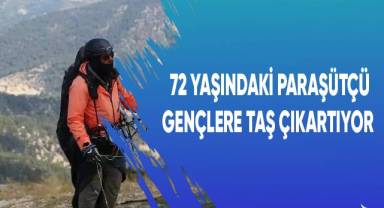 72 yaşındaki paraşütçü gençlere taş çıkartıyor