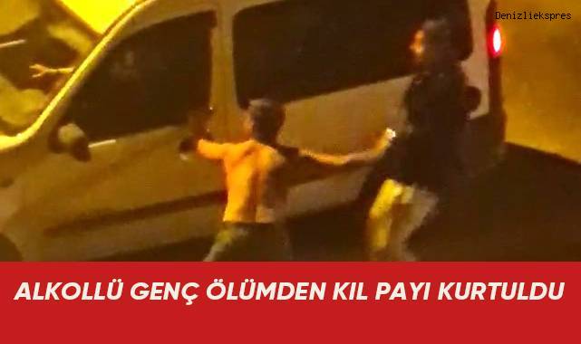 Alkollü genç ölümden kıl payı kurtuldu