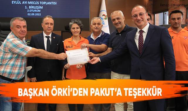 Başkan Örki'den PAKUT'a Teşekkür
