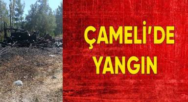 Çameli'de yangın