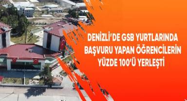 Denizli’de GSB yurtlarına başvuru yapan öğrencilerin yüzde 100’ü yerleşti