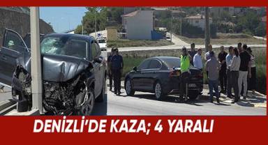 Denizli'de kaza; 4 yaralı