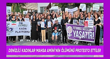 Denizlili kadınlar Mahsa Amini'nin ölümünü saçlarını keserek protesto ettiler