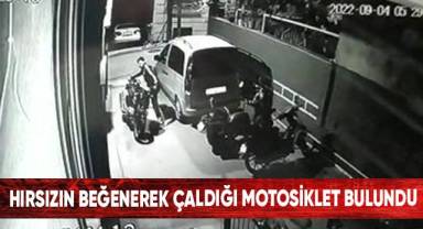 Hırsızın beğenerek çaldığı motosiklet bulundu