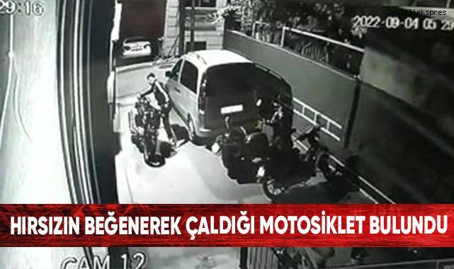 Hırsızın beğenerek çaldığı motosiklet bulundu