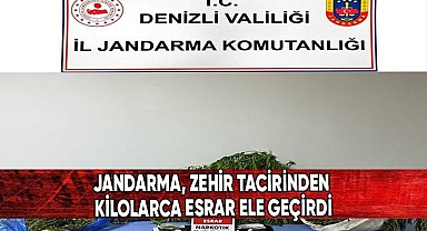 Jandarma zehir tacirinden kilolarca esrar ele geçirdi