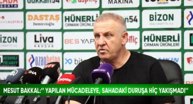Mesut Bakkal: “Yapılan mücadeleye, sahadaki duruşa hiç yakışmadı”
