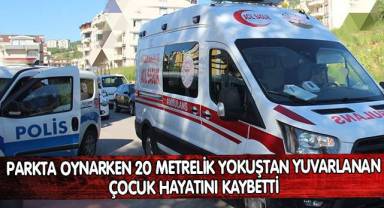Parkta oynarken 20 metrelik yokuştan yuvarlanan çocuk hayatını kaybetti
