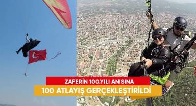 Zaferin 100. yılı anısına 100 atlayış gerçekleştirildi