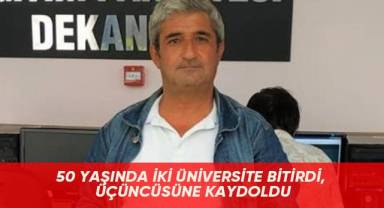 50 yaşında iki üniversite bitirdi, üçüncüsüne kaydoldu
