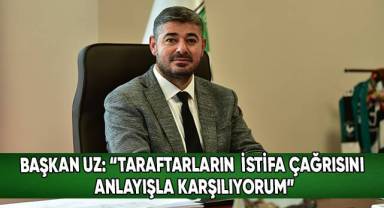 A. Denizlispor Başkanı Mehmet Uz'dan 'istifa' çağrılarına cevap