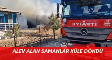 Alev alan samanlar küle döndü