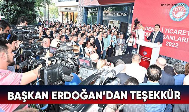 Başkan Erdoğan’dan üyelerine teşekkür