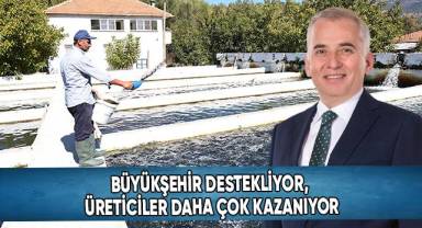 Büyükşehir alabalık üreticilerini de unutmadı