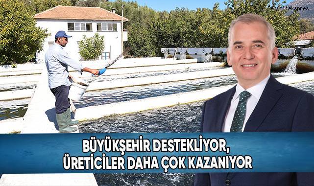 Büyükşehir alabalık üreticilerini de unutmadı