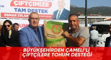 Büyükşehirden Çameli’li çiftçilere tohum desteği