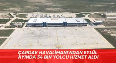 Çardak Havalimanı'ndan Eylül ayında 34 bin yolcu hizmet aldı