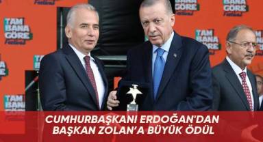 Cumhurbaşkanı Erdoğan'dan Başkan Zolan’a büyük ödül