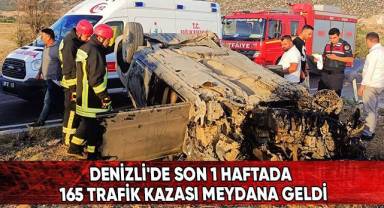 Denizli'de son 1 haftada 165 trafik kazası meydana geldi