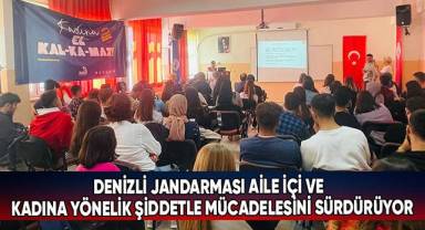 Denizli jandarması aile içi ve kadına yönelik şiddetle mücadelesini sürdürüyor