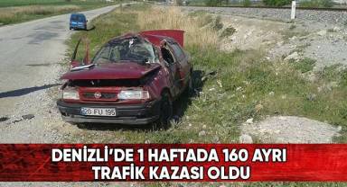 Denizli'nin haftalık kaza bilançosu açıklandı