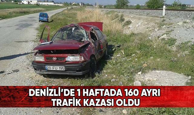 Denizli'nin haftalık kaza bilançosu açıklandı