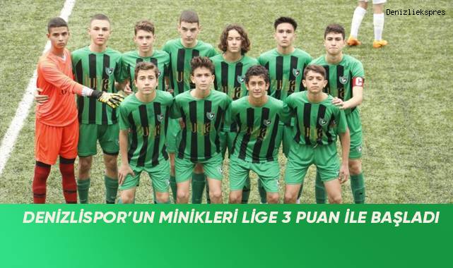 Denizlispor'un minikleri lige 3 puan ile başladı