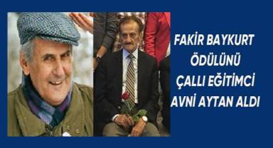 Eğitim-İş Fakir Baykurt Ödülünü Çallı eğitimci Avni Aytan'a verdi