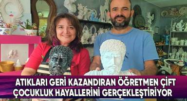 İki tasarım öğretmeninin atıl malzemelerden yaptığı çalışmalar takdir topluyor