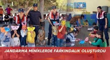 Jandarma sokak hayvanları konusunda miniklerde farkındalık oluşturdu