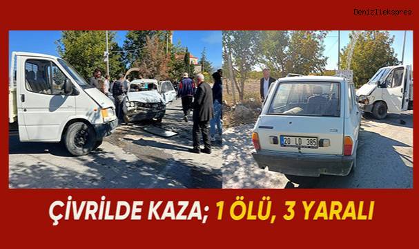 Kamyonetle otomobil kafa kafaya çarpıştı; 1 ölü 3 yaralı