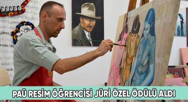 PAÜ Resim Öğrencisi Jüri Özel Ödülü Aldı