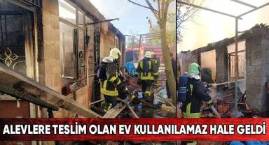 Alevlere teslim olan ev kullanılamaz hale geldi