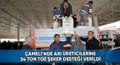 Çameli’nde Arı Üreticilerine 34 Ton Toz Şeker Desteği Verildi
