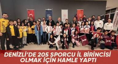 Denizli'de 205 sporcu il birincisi olmak için hamle yaptı